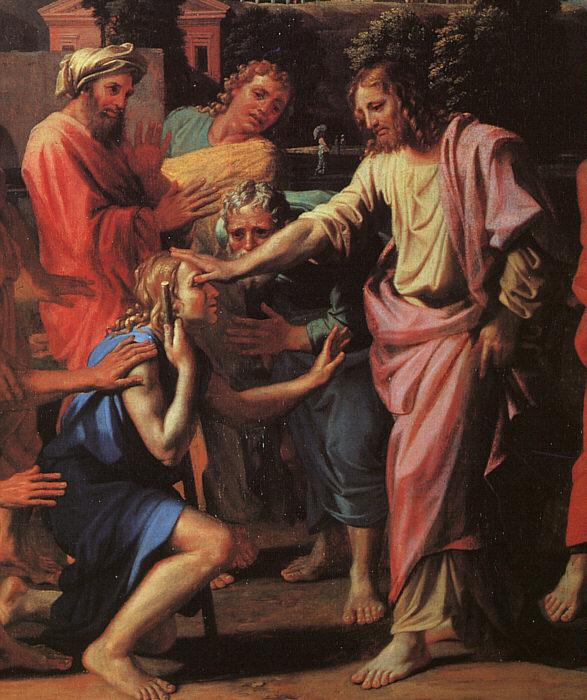 Nicolas Poussin Jesus Healing the Blind of Jericho Germany oil painting art